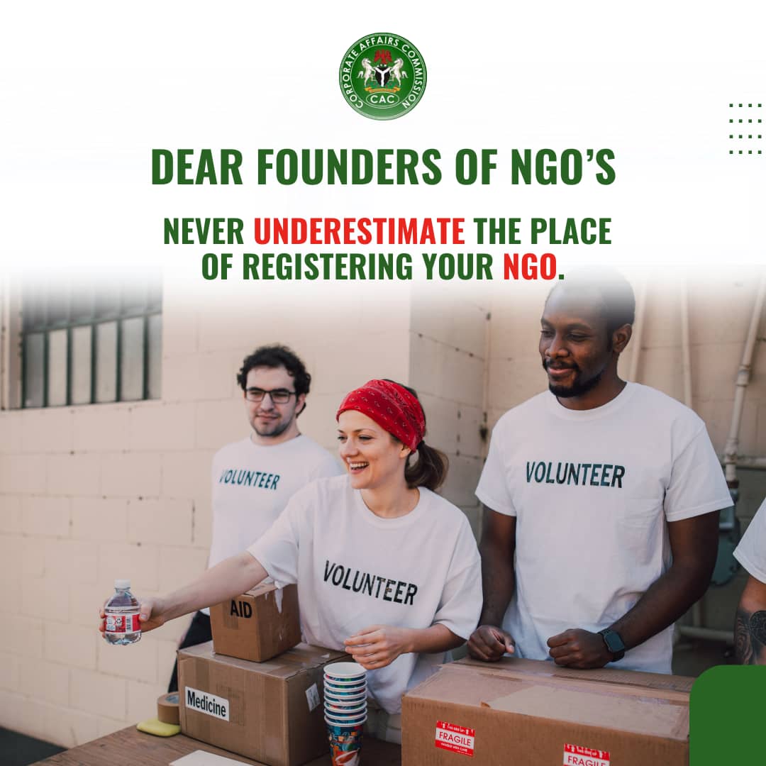 Creativeinitia4's tweet image. Dear founders of NGO’s, never underestimate the place of registering your NGO.

I’m never too busy to help you get the job done.
Contact:08149593874