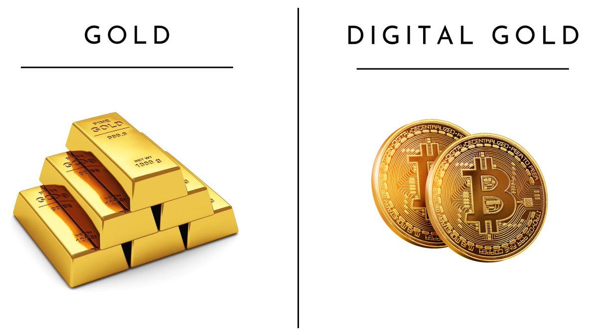 Which one would you choose? #GOLD OR #DIGITALGOLD 
#bitcoin #cryptocurrency #crypto #blockchain #btc #investment #business  #investing #bitcoinnews #bitcoins #entrepreneur #invest #trader