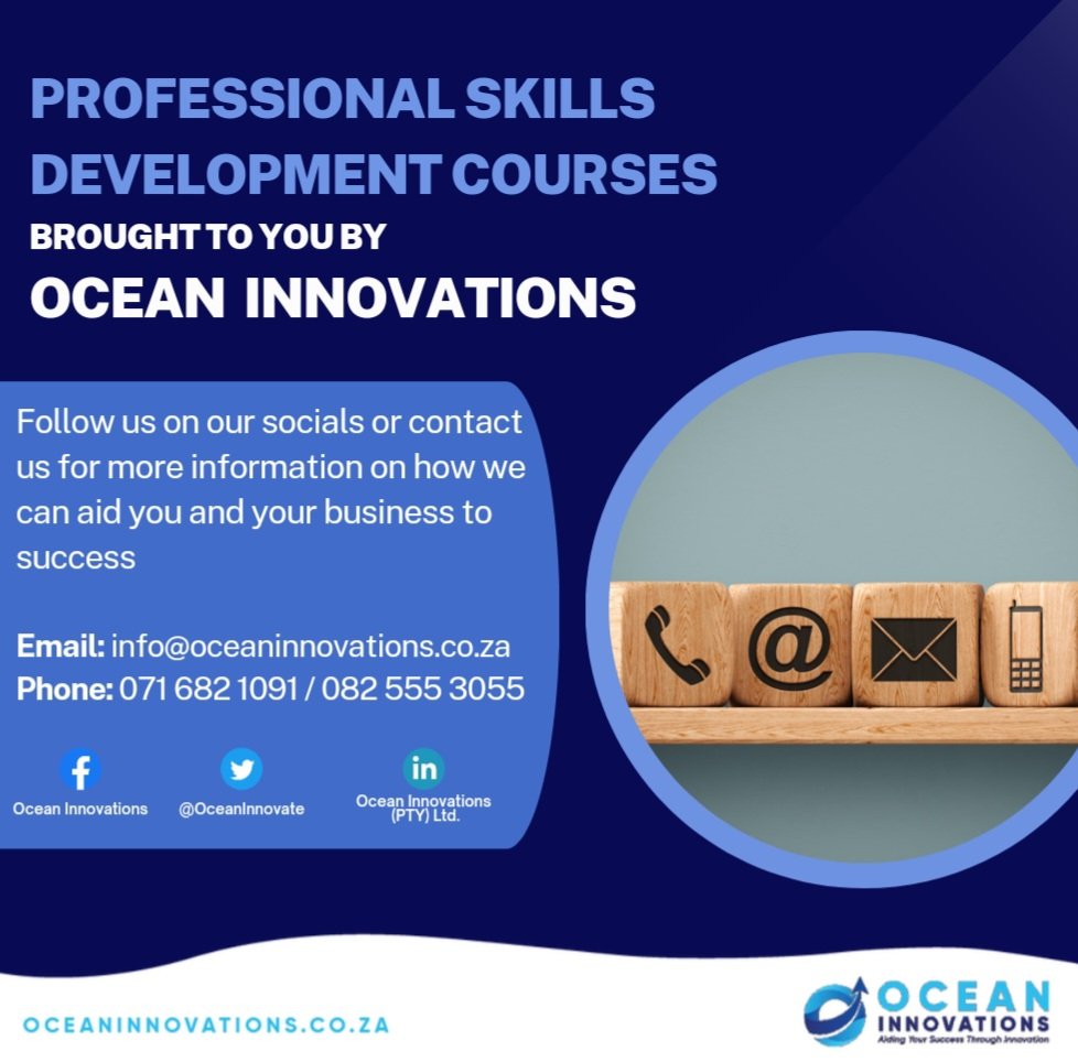 Are you looking to narrow your skills gap or the skills gap within your organisation? Ocean Innovations has over 140 highly customisable Professional Skills Development Courses to help you or your organisation move from the comfort zone into the #GrowthZone.