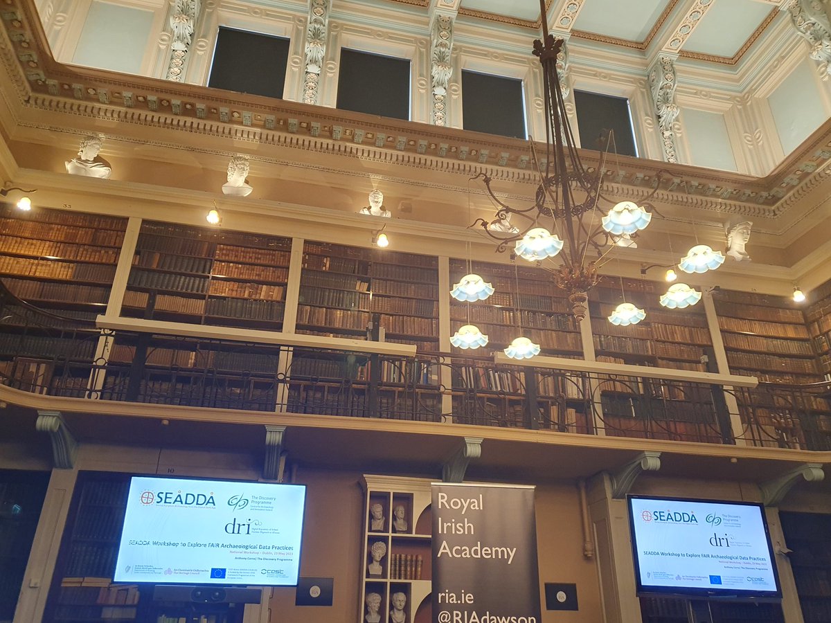 Excited to be (in the beautiful RIA) at the #SEADDA workshop in Dublin to discuss #FAIR #archaeology data practices! <a href="/flaxandteal/">Flax & Teal</a>
