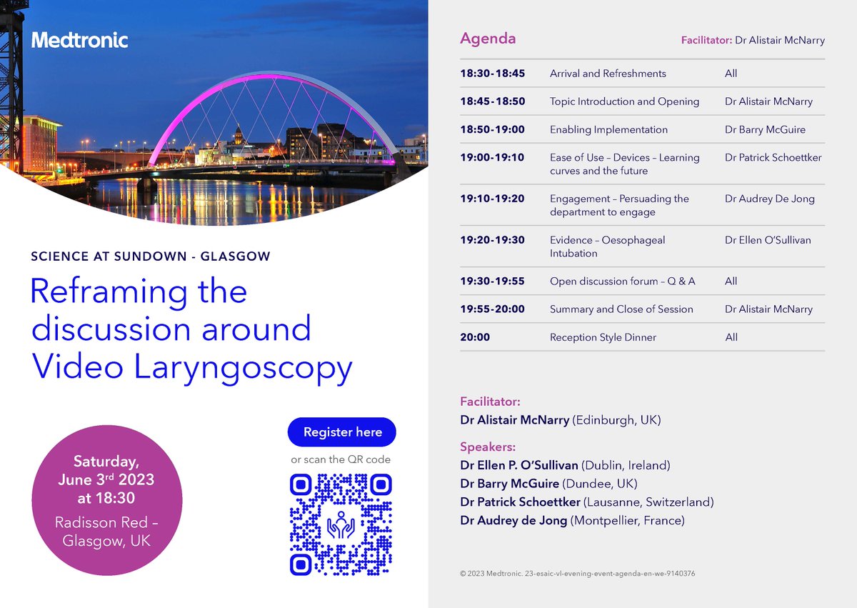 Medtronic is hosting an interactive educational event at Sundown VL on the 3rd June 2023 at the Radisson Red Hotel in Glasgow. 

The event is CPD accredited and free to attend.
Register here: shorturl.at/pstW0