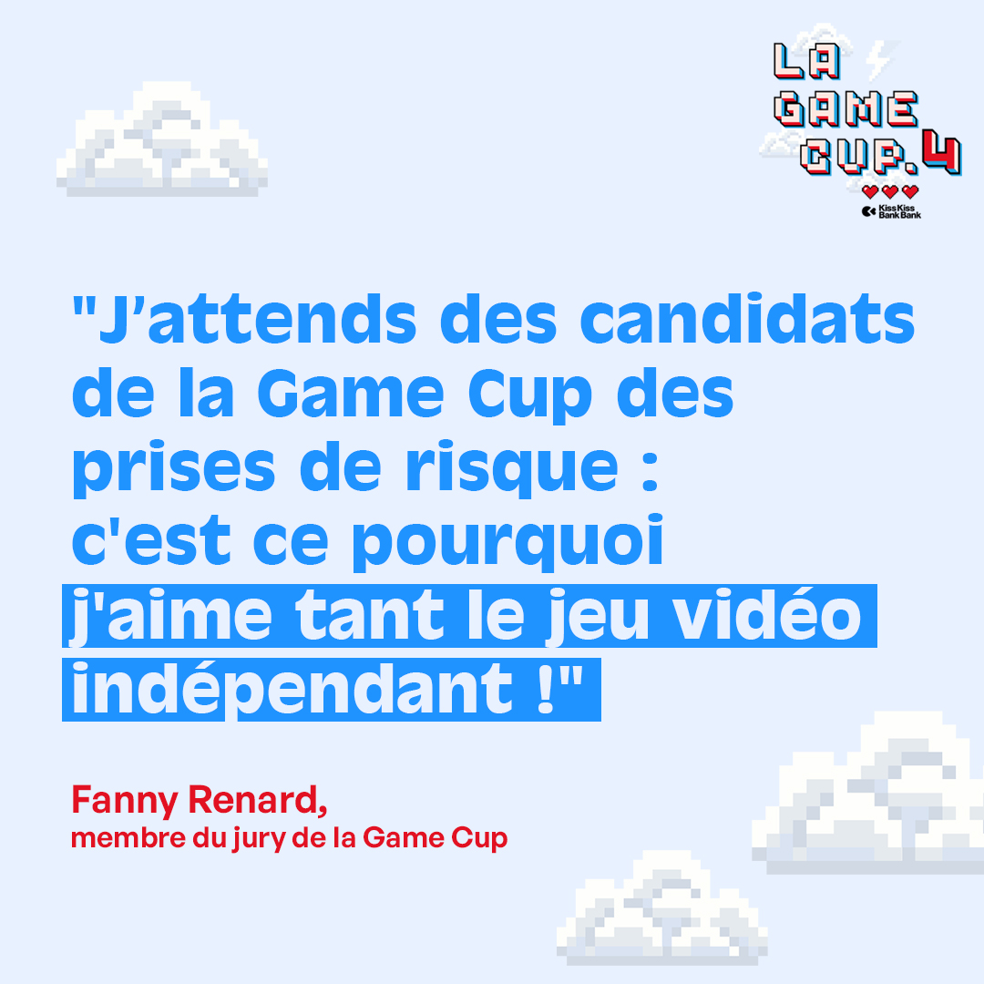 Kissbankers's tweet image. Prenez le risque : lancez-vous et participez à la Game Cup, le concours du jeu vidéo indépendant 🎮
Rendez-vous sur lagamecup.com

#JeuVideo #GameCup #Indiegame