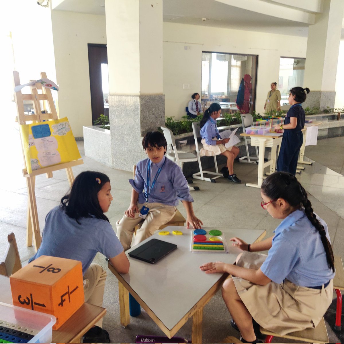 Learners culminated year long #math learning #math workshop #engaging # led by students #differentiated learning #conceptual understanding #skills #knowledge #challenging # visual articulation #math manipulative @Prometheus_Edu @ibpyp @ketaki @aanchalshah16 @AneeshaSahni
