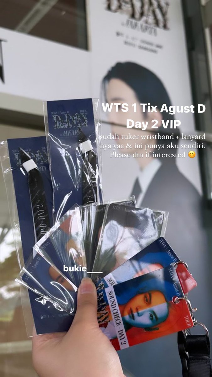 bukie___'s tweet photo. WTS AGUST D DAY 2 - JAKARTA

Category: VIP B (1 Tix)

Sudah dituker dan ini punya aku sendiri. Dijual karena ada tes mendadak 😭🙏🏻💗 https://t.co/Nee6u5TuiT