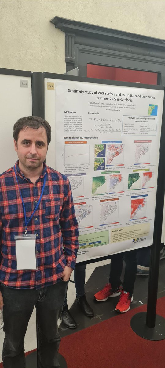 <a href="/MetMed_/">MetMed</a> ️🌡️ El càlid estiu de 2022 va posar a prova l'encert dels models de pronòstic del temps.  
L'impacte de les característiques del sòl en el pronòstic de la temperatura (al model WRF) és el treball presentat ahir per en Manel Bravo.