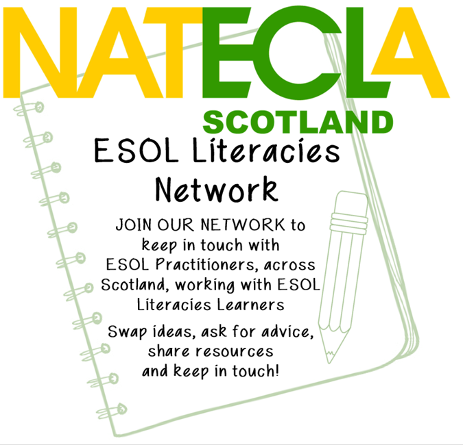 nateclascotland's tweet photo. We've just launched an ESOL Literacies WhatsApp Network for ALL ESOL Literacies Practitioners in Scotland - head over to our website for more info: https://t.co/DMtG04cJ4Z
Please feel free to share with colleagues and networks 🙏 https://t.co/i3H7aWyWph