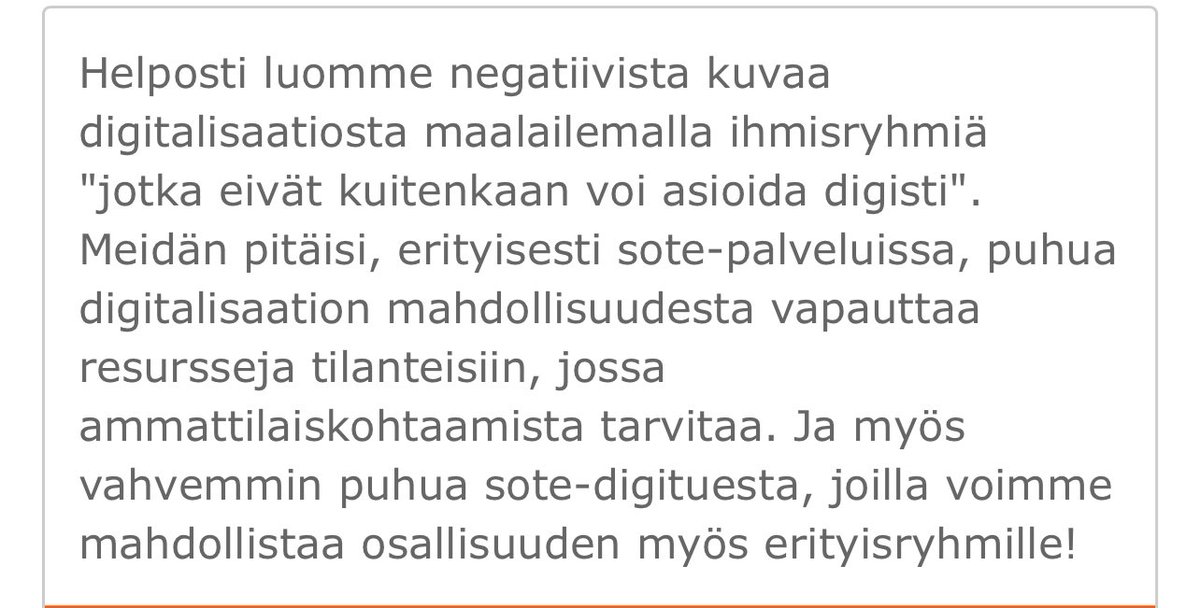 Erinomainen nosto digitalisaation mahdollisuuksista! 🔥
#atkpaivat #digionmahdollisuus #digituki #sotedigi