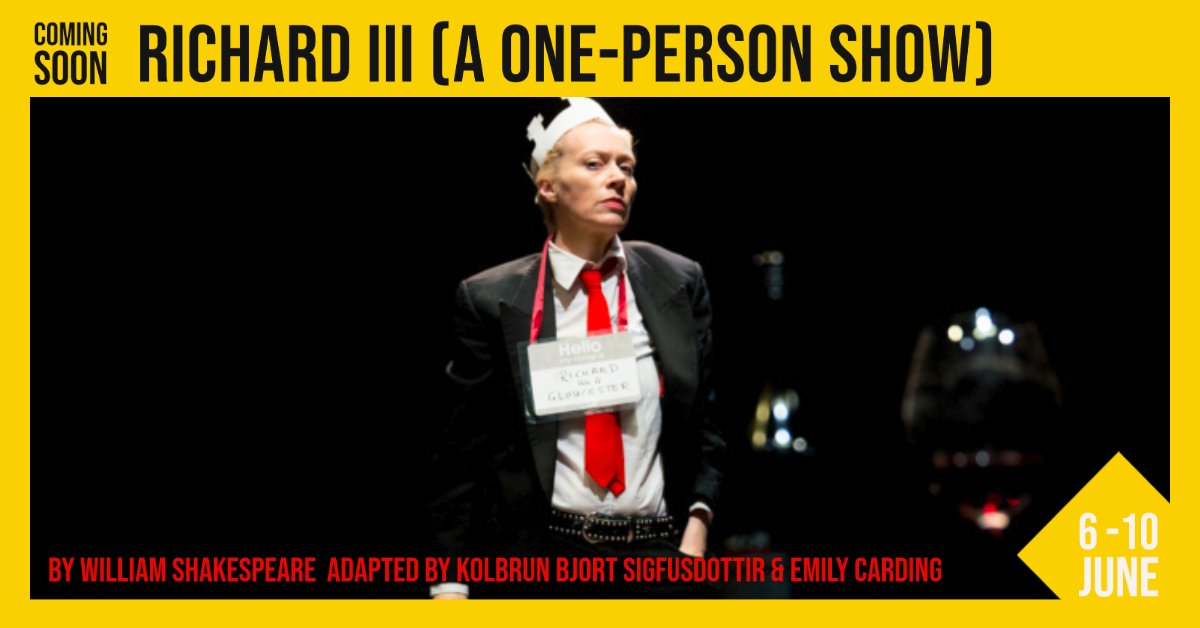 'Richard III (a one-person show)' opens in two weeks at the Jack, created by <a href="/BriteTheater/">Brite Theater</a> and performed by <a href="/emilycarding/">Emily Carding</a> 
Let Richard entertain you… but will you survive?
‘utterly compelling’ ★★★★ The Stage
Runs 6-10 June. Info here: bit.ly/415z7hv