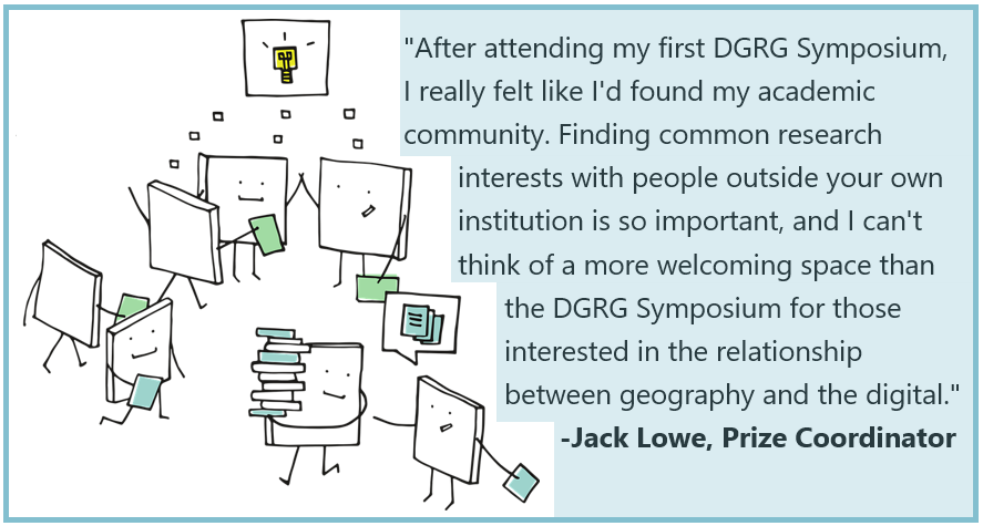 Are you a postgrad or ECR researching about/with digital technology? Join us for our #DGRGSymposium23

Our symposiums are a welcoming space for postgrads and ECRs. Don't believe us? Then check out this quote from <a href="/jackalowe/">Jack Lowe</a> who attended his first symposium as a student
<a href="/RGS_IBGhe/">RGS-IBG Higher Ed</a>