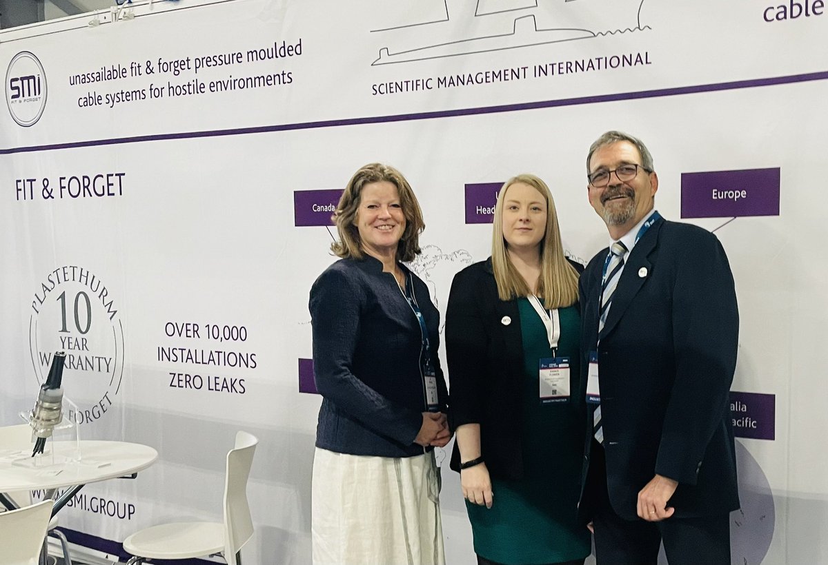 The Business Development team are all together in Farnborough this week for the Combined Naval Event talking about 10 year warranties for cable systems. #fitandforget