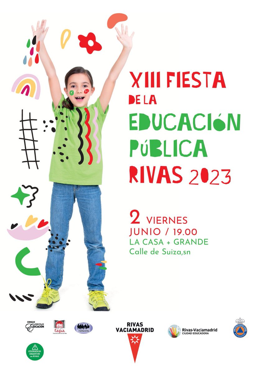 #Fep2023 XXIII Fiesta de la Educación Pública
#SevieneFEP No te la pierdas. Ya estamos en la cuenta atrás...⏳⏳ #FEPRivas #EducacionPublica
