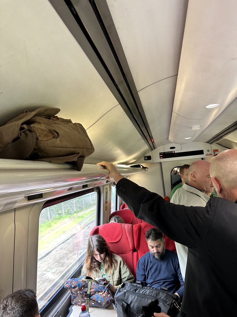 Welcome to UK rail travel - if you like to stand in crowded places praticing balancing and then have to run on arrival as you are late arriving then travel by ⁦@EastMidRailway⁩ If not on strike then the service is like this!