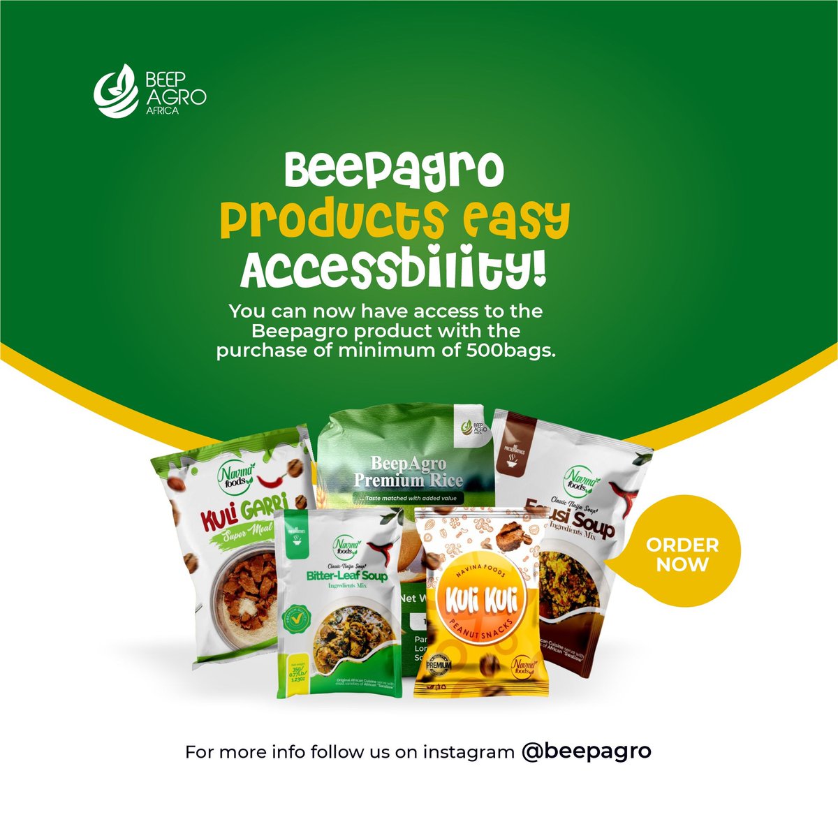 Simplemerchant3's tweet photo. Our products are accessible 24/7

Are you a business owner, a distributor or you want to be a key or executive distributor of the BEEPAGRO products.

 #distributor #soup #BeepAgroKuliGarri #simplemerchant #Africa #agriculture #africafirst https://t.co/xVY8Oyp31Z