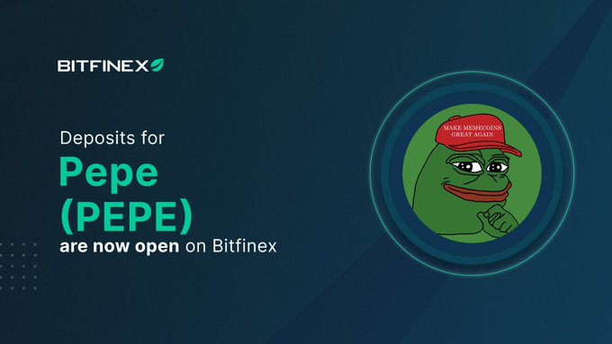 Martinhu522's tweet photo. Don't miss the chance to invest in $PEPE, the crypto currency that pays tribute to Pepe the Frog, if you're a memecoin enthusiast. Bitfinex has opened deposits, so find out when trading will begin! 
https://t.co/eqZhfBq01j https://t.co/FVpCUftwbI