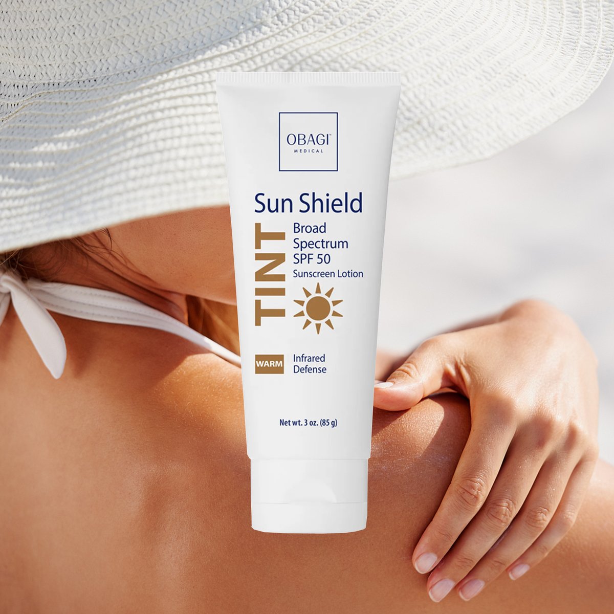 The Obagi Tinted Sun Shield SPF 50 Warm sun screen provides complete protection against both UVA and UVB rays. Recommended for darker complexions with yellow, gold or olive undertones. clinicalskincare.co.uk/product/obagi-…