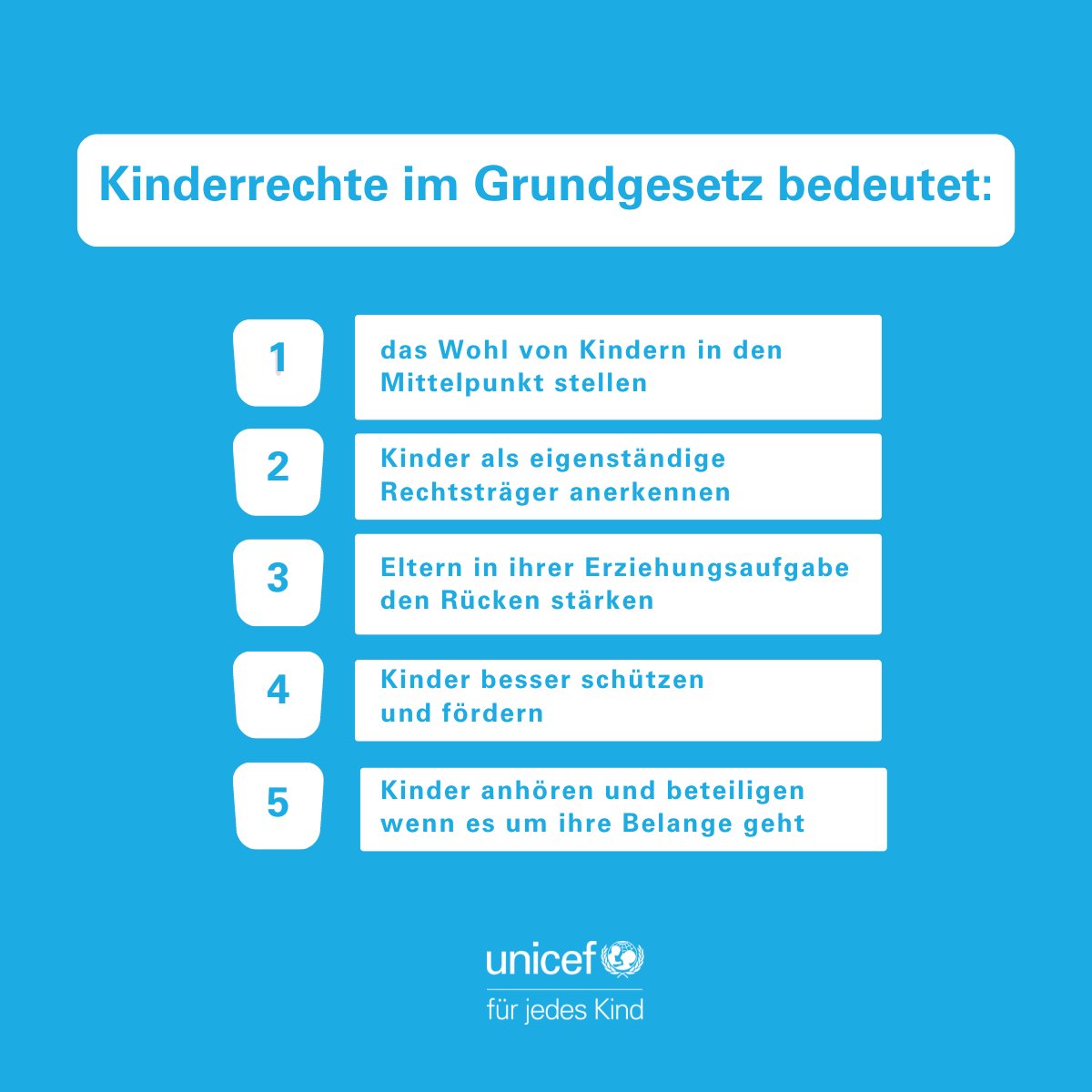 Die Aufnahme der #Kinderrechte ins #Grundgesetz stärkt Kinder, ihre Familien und unsere ganze Gesellschaft.
Kinderrechte ins Grundgesetz – jetzt! 👇

#TagdesGrundgesetzes