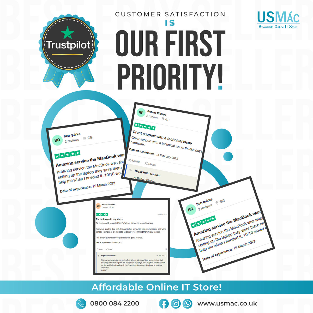usmac7's tweet photo. 🌟 Hear What Our Customers Have to Say on Trustpilot! 🌟
At usmac we value the opinions and experiences of our customers.
 #trust #Trustpilot #trusttheprocess #customerfeedback #customersatisfaction #miltonkeynes #customerservice  #Laptop #ITStore #usmac #usmc  #unitedkindom https://t.co/ntgRsayoz7