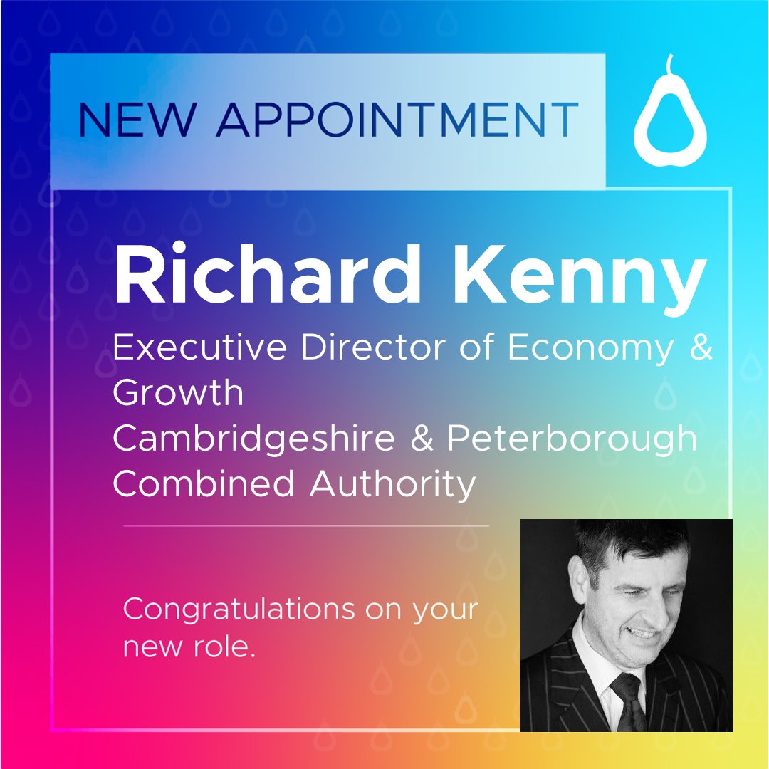 Tristan Moakes (@tristanmoakes) on Twitter photo wearepenna: Congrats to <a href="/CambsPboroCA/">Cambridgeshire and Peterborough Combined Authority</a>'s Richard Kenny, who brings years of experience in #localgov devolution to his new role of #ExecutiveDirector of Economy & Growth.
We were delighted to help with the search. If you're recruiting for a new role, get … wearepenna: Congrats to <a href="/CambsPboroCA/">Cambridgeshire and Peterborough Combined Authority</a>'s Richard Kenny, who brings years of experience in #localgov devolution to his new role of #ExecutiveDirector of Economy & Growth.
We were delighted to help with the search. If you're recruiting for a new role, get …