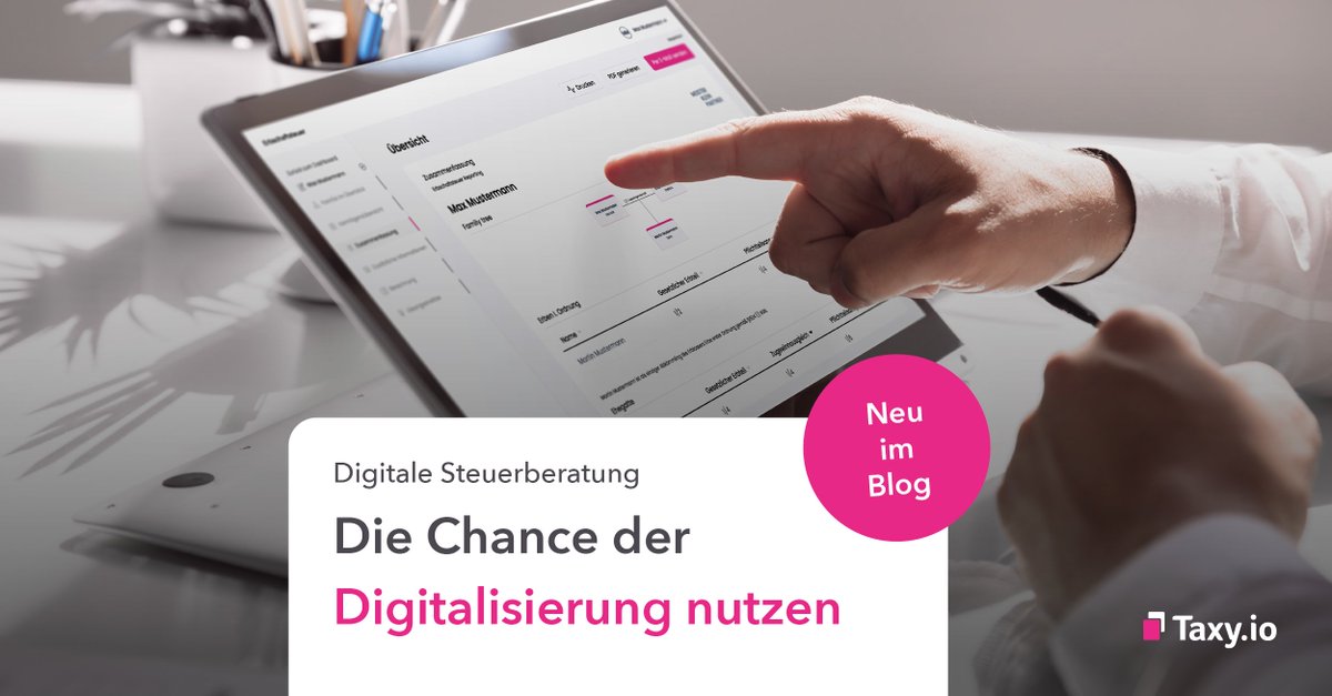 taxy_io's tweet image. Nutzt ihr bereits die Chancen der Digitalisierung? Wenn nicht, dann ist unser Blogbeitrag genau das Richtige für euch 👇
eu1.hubs.ly/H03NVjd0

#taxy #taxyio #blogbeitrag #Digitalisierung #whitepaper #taxtech