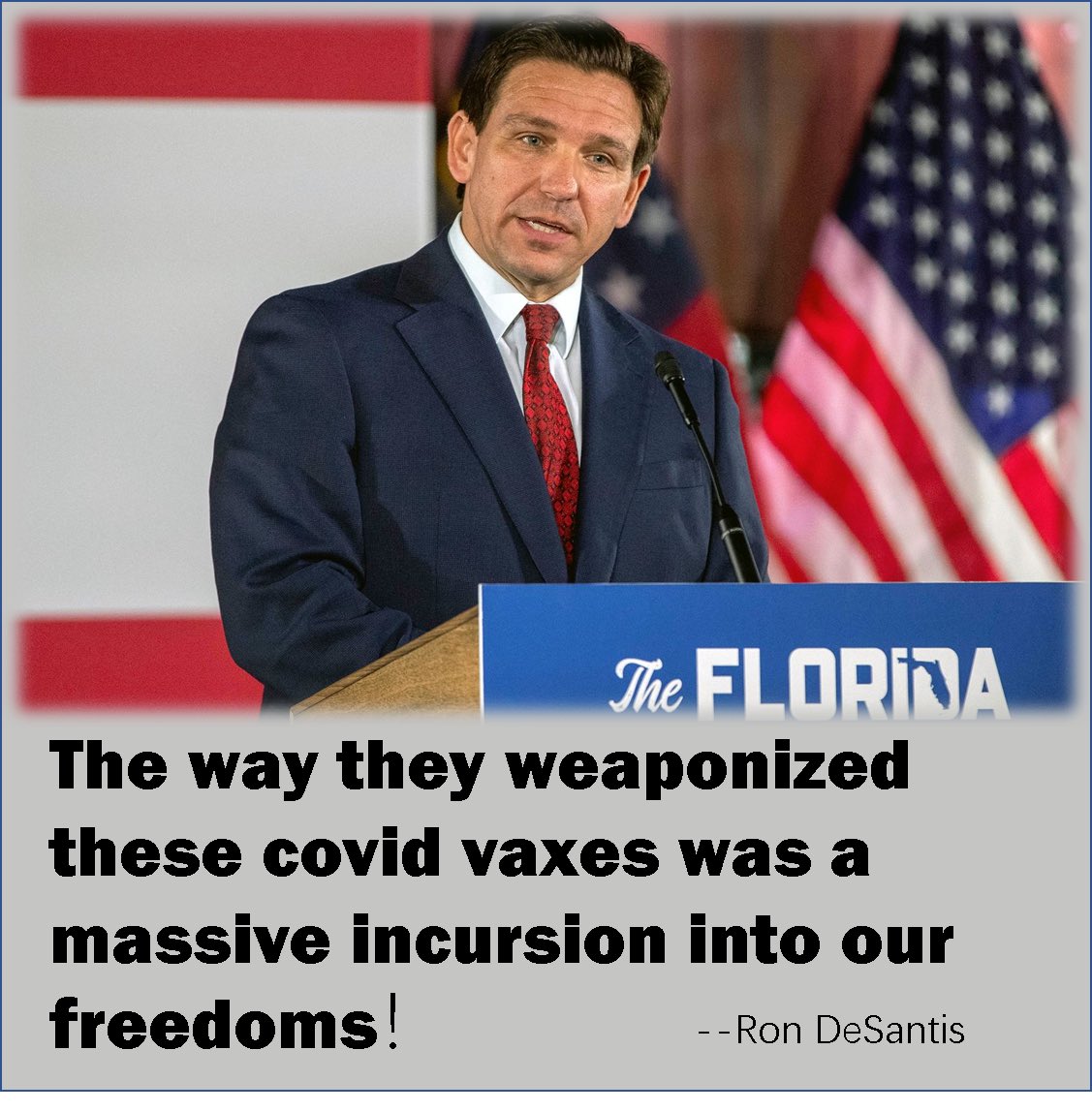The way they weaponized these covid vaxes was a massive incursion into our freedoms! ——Ron DeSantis
#CCPliedpeopledied 
#WuHanP4LAB