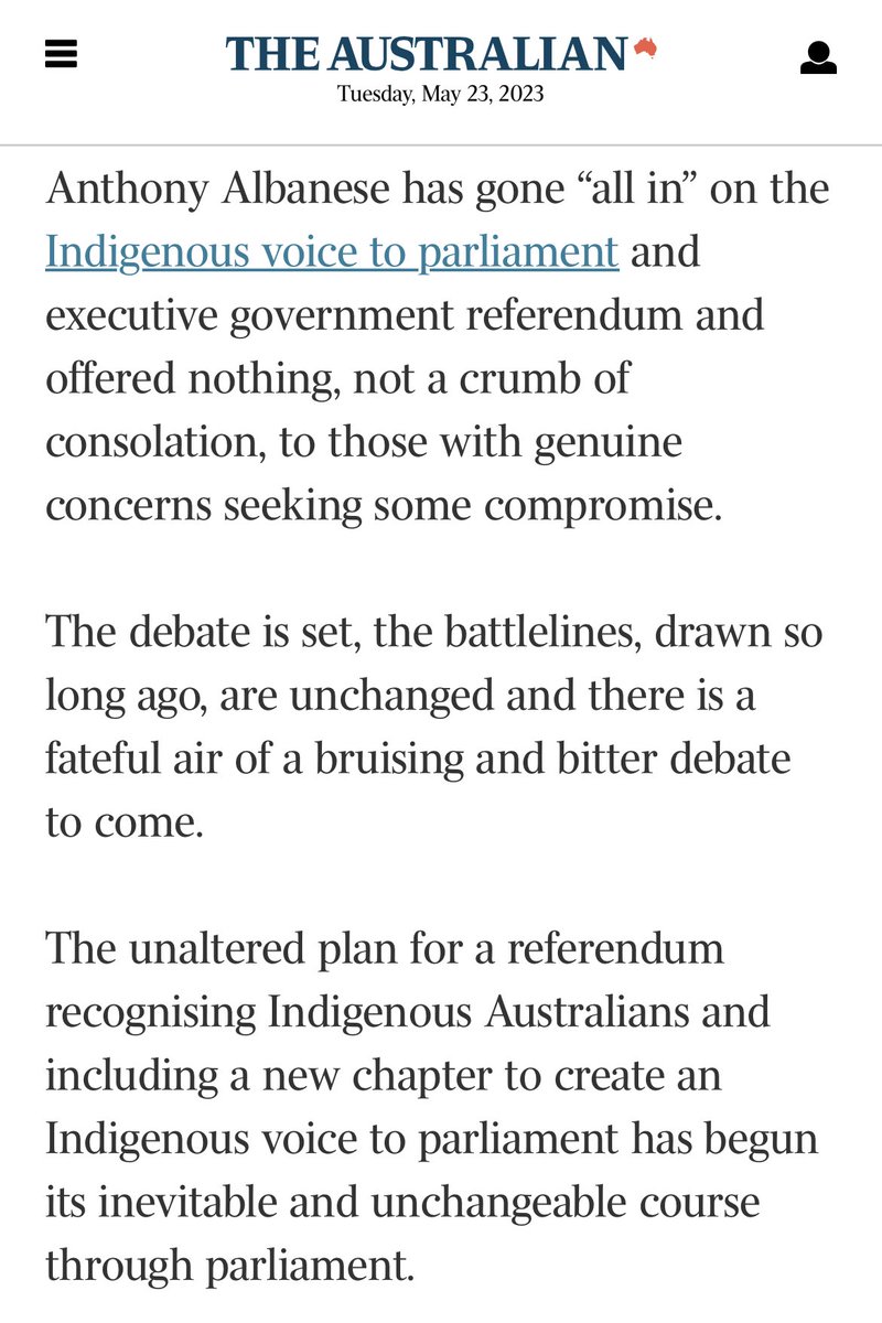 If @AlboMP refuses to listen to the other 68% that didn’t vote for him, refuses to compromise on anything in ‘The Voice’, he’s effectively told us “Your Voice means NOTHING” #referendum23 #VoteNoAustralia