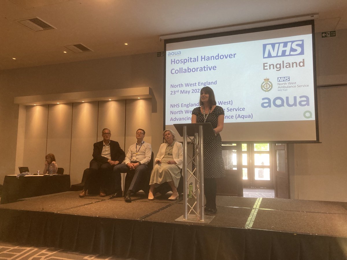 The whole north west today - working to improve patient safety and handover - our CEO leads open the day 👍
