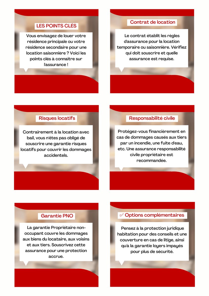 📢💼 Vous envisagez de louer votre résidence principale ou votre résidence secondaire pour une location saisonnière ? Voici les points clés à connaître sur l'assurance ! #AssuranceLocationSaisonnière #SécuritéHabitat