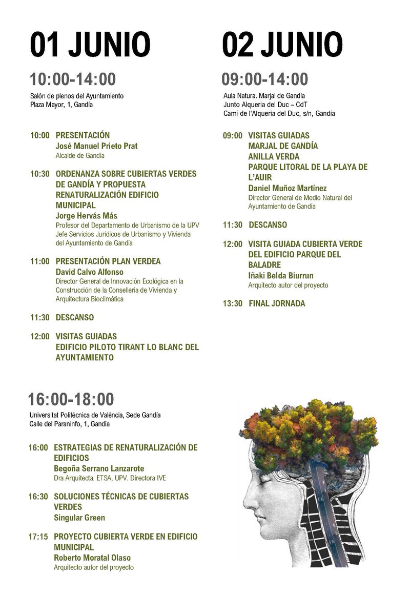 Fundacion_IVE's tweet photo. 📢¡Apunta los días 1 y 2 de junio en tu agenda! 
Se celebra en #Gandía la I Edición del Festival Renatura, donde se presentarán estrategias y soluciones de #renaturalización para Edificios, Entornos y Espacios 🌳
👉Asistencia libre hasta completar aforo https://t.co/Nlpoc2CnZd