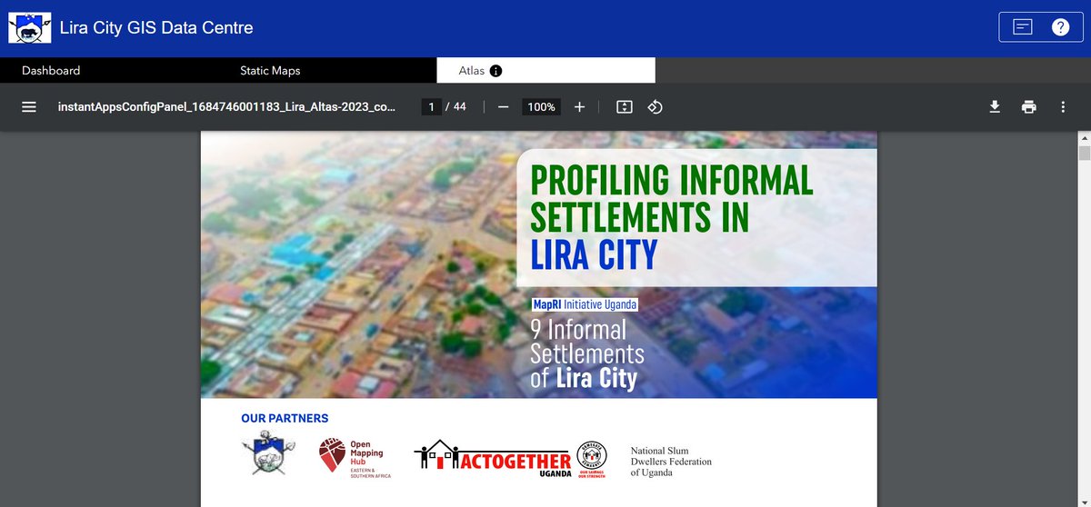 In addition to the hard copy maps shared with local government LC 1 leaders, we have also developed online resources including dashboards that will support the @CouncilLira in resource allocation in these communities