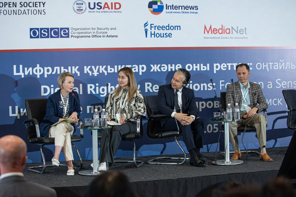 OSCEinAstana's tweet photo. We concluded the 14th #InternetCA-2023 Forum, with @MediaNet_kz, @InternewsKZ, @OpenSociety, &amp; @freedomhouse!

🇰🇿🇰🇬🇹🇯🇹🇲🇺🇿

Discussions revolved around freedom of expression 🗣️, media &amp; internet freedom 🌐, safety of journalists, privacy, &amp; artificial intelligence. #AI

🤝 https://t.co/kxUxD1eUYA