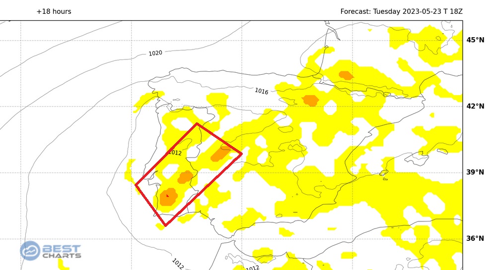 bestweather_'s tweet image. Potencial para trovoadas fortes durante a tarde em pontos do centro e do sul. Atenção ao risco de inundações pontuais, ventos fortes e granizo.
#Trovoada #Portugal
