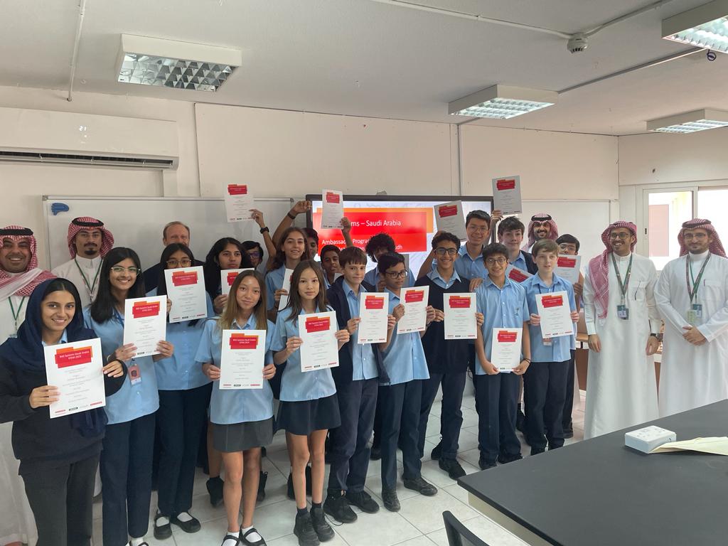BISRScience's tweet photo. Thank you to the fabulous @BAESystemsKSA for working with our Year 8 students this week on the subject of flight - the perfect theme to celebrate the launch of the Saudi astronauts into space this week! ✨🚀👩‍🚀🇸🇦
#BISRSTEAM #BISRYear8 #BISRChallenge #BISRLearning @BISRAHSenior https://t.co/tgotsFnm1T