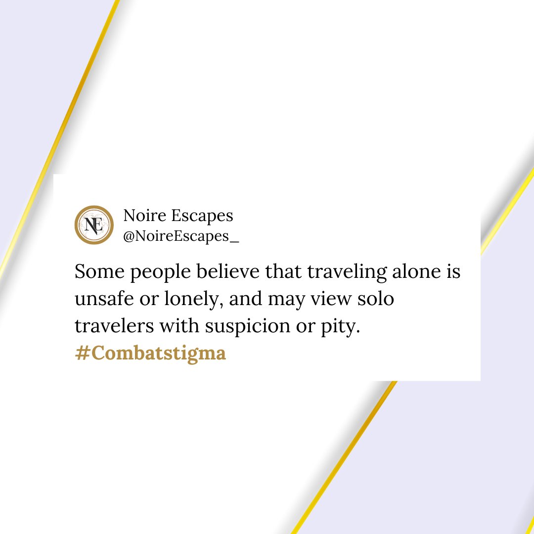 What's a travel stigma you are tired of hearing? 😔

Some people believe that traveling alone is unsafe or lonely, and my view solo travelers with suspicion or pity. #CombatStigma 🙏🏾

DID YOU KNOW? 🤗

Noire Escapes® now offers roommate matching. 👏🏾