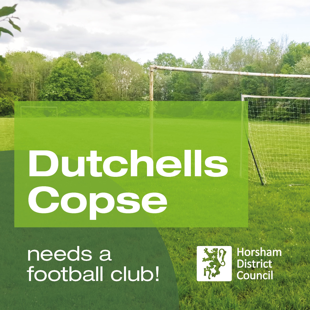 HorshamDC's tweet photo. We're looking for a local football club to take on the 30 year lease and management of Dutchells Copse Recreation Ground, Horsham ⚽

The site has 2 pitches, 30 parking spaces and a changing pavilion.

Email Thomas.Crosdil@horsham.gov.uk by 26 May to express interest 📨 https://t.co/9d0RZxengZ