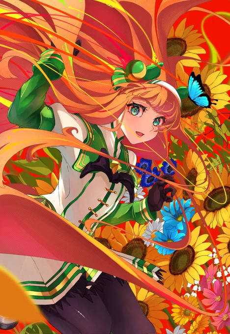 #1日でフォロワー何人増えるかチャレンジ スズカさんと花をよく描いてます。オシャレかっこいい感じのオリジナル絵等も描いてく予定です