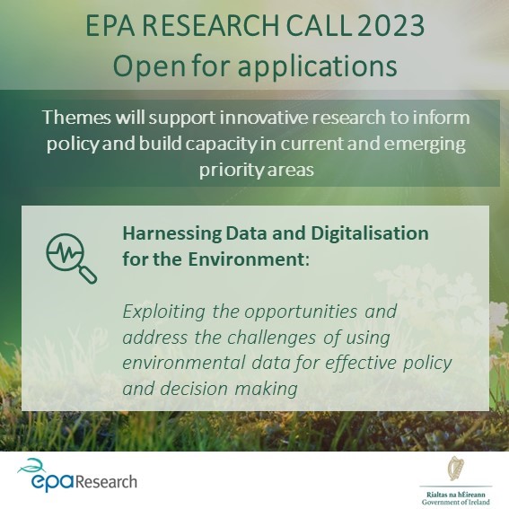 EPAResearchNews's tweet image. ❗️EPA Funding Opportunity – Data for the Environment!

🔬Harnessing Data and Digitalisation for the Environment is one of the themes under the EPA Research Call 2023, with funding available of up to €600k each.

Deadline 1 June 2023 @ 16:00  

More info: bit.ly/415m3Ys