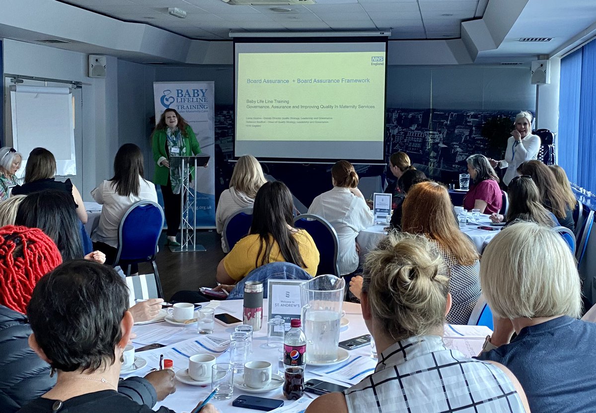 In our second session of the day, Lorna Squires @NHSImprovement & Becky Southall @NHSEngland are talking about the Board Assurance Framework and its links with maternity services. #SaferBirths