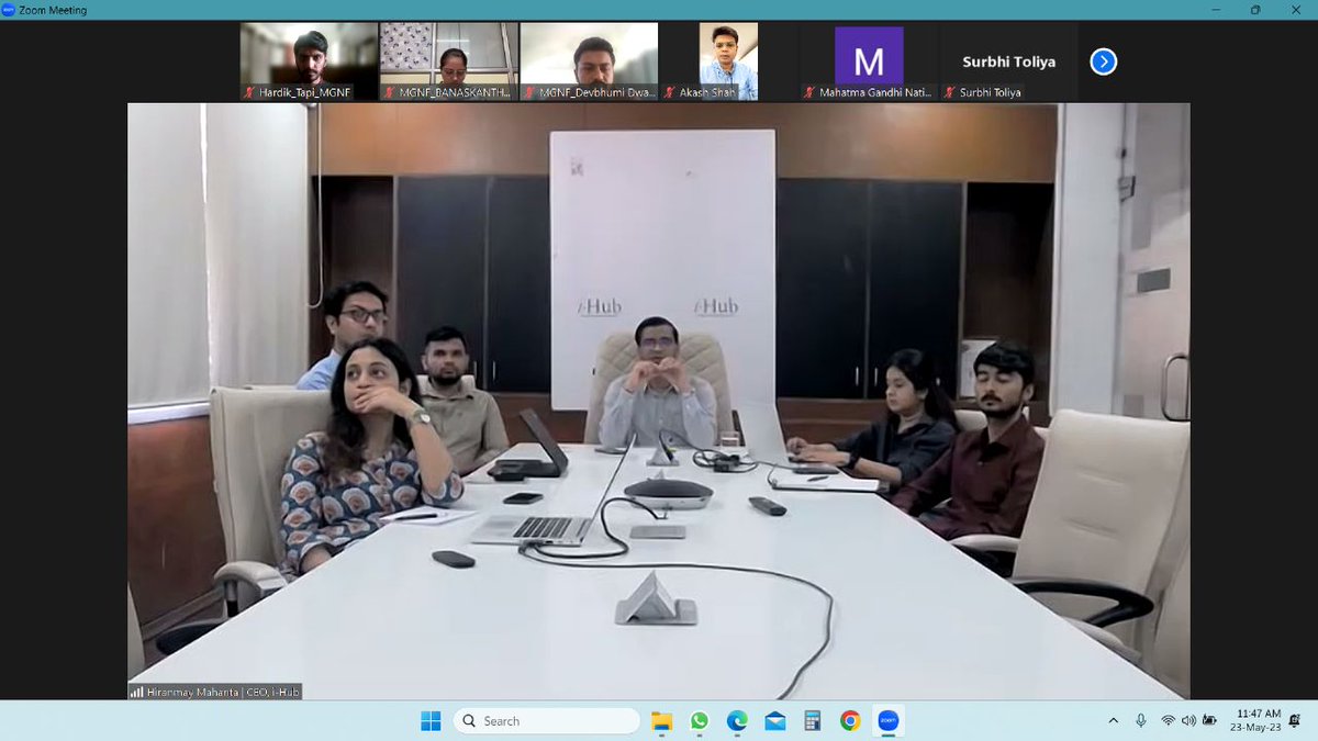 To boost up skill entrepreneurship ecosystem in MGNF districts of Gujarat &amp; UT, the actionable were discussed with <a href="/ihubgujarat/">iHub</a> for institutional intervention and flagship programs to be conducted in upcoming 100 days in coordination with administration <a href="/Rajeev_GoI/">Rajeev Chandrasekhar (Parody)</a> <a href="/DETGujarat/">Director Employment & Training, Govt. of Gujarat</a>