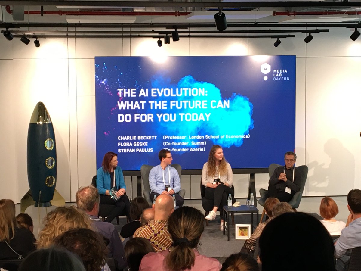 “Generative AI is dominating the way we share stories,” <a href="/CharlieBeckett/">Charlie Beckett</a> at the panel <a href="/MediaLabBayern/">Media Lab Bayern</a> Innovation Festival on <a href="/JournalismAI/">JournalismAI</a>.
 #mif23