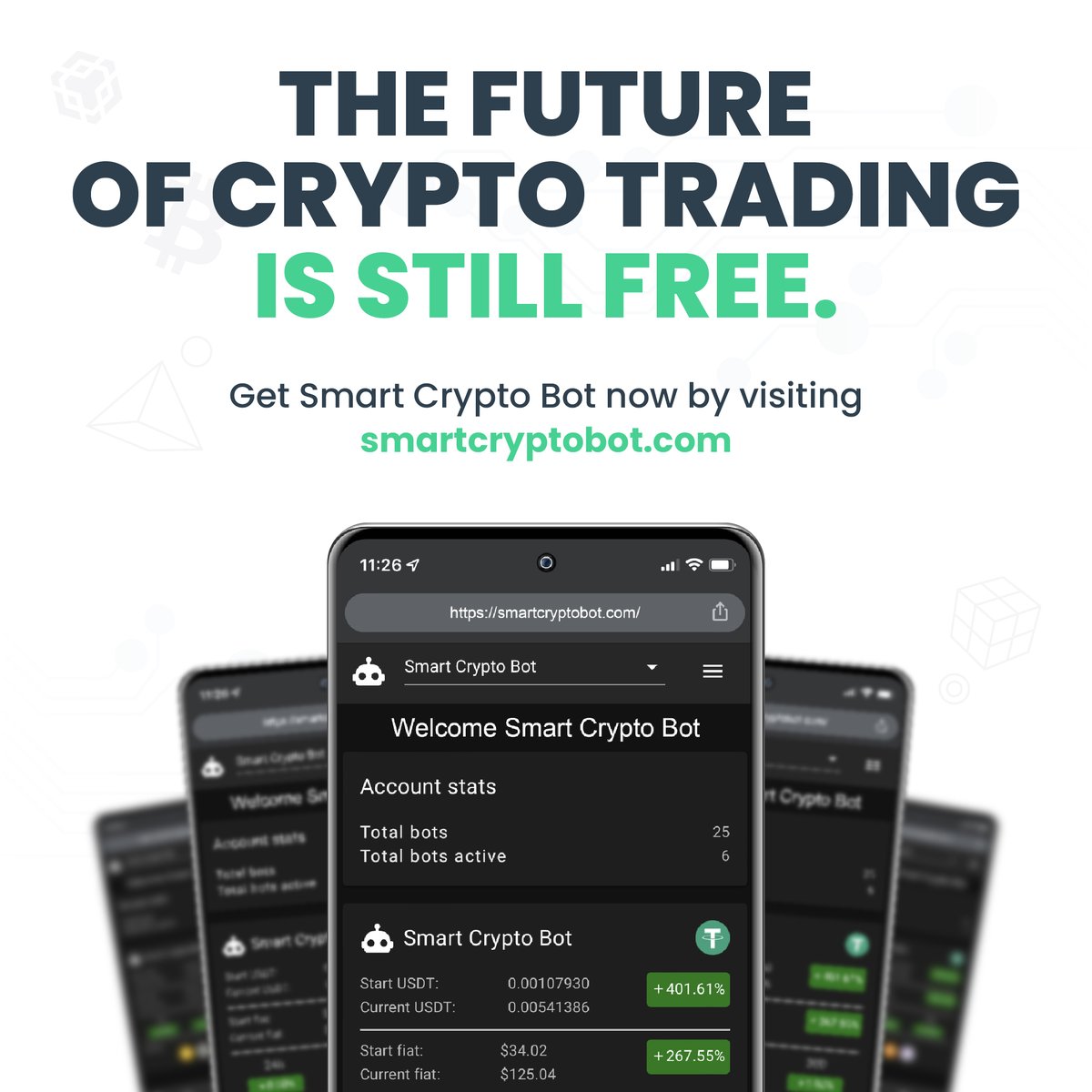 smart_cryptobot's tweet image. Make smarter decisions; use Smart Crypto Bot for all your #crypto #trading needs. Especially while it&apos;s free!

Get Smart Crypto Bot now by visiting smartcryptobot.com

#smartcryptobot #scb