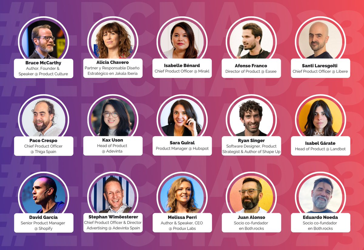 LaProductConfES's tweet image. ¡Vaya nivelazo! 🔥
#LPCMAD23 viene fuerte 🚀
Este viernes nos acompañan 15 líderes de las principales empresas del sector de #productodigital
🤩 Grandísimo honor poder contar con la inspiración y el expertise de todos ellos
¿Ya has elegido a qué charlas vas a asistir? 👀