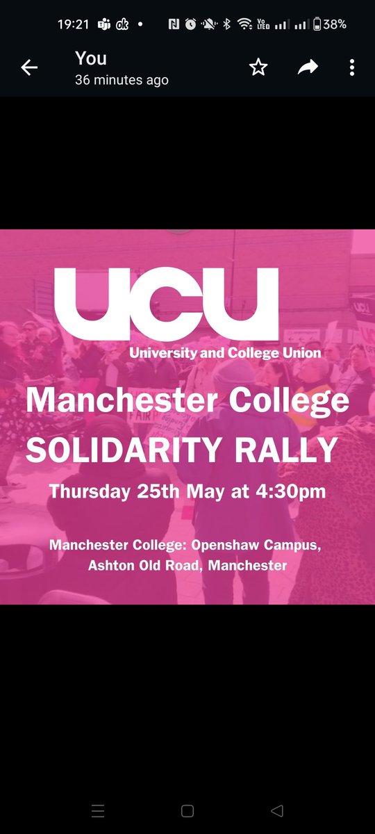 Day seven of @ucu @nw_ucu strikes and very strong turnouts at Harpurhey and Shena Simon. Tomorrow we will be at City Campus and Wythenshawe from 8-10 but also join us at Openshaw on Thursday afternoon for the Solidarity Rally.