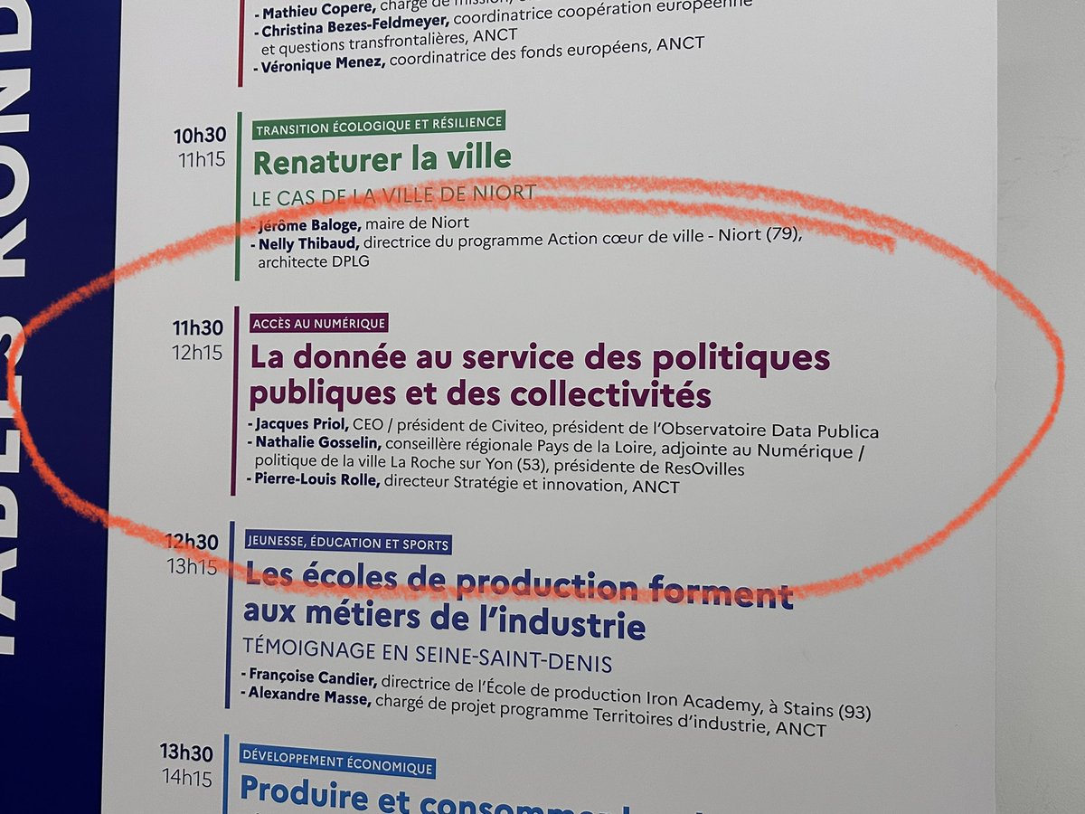 jacquespriol's tweet image. Le programme Data &amp;amp; Quartiers à l’honneur lors de #ANCTour avec une présentation au ministre @jnbarrot, une table ronde @ANCTerritoires et une émission de télévision @acteurspublics !