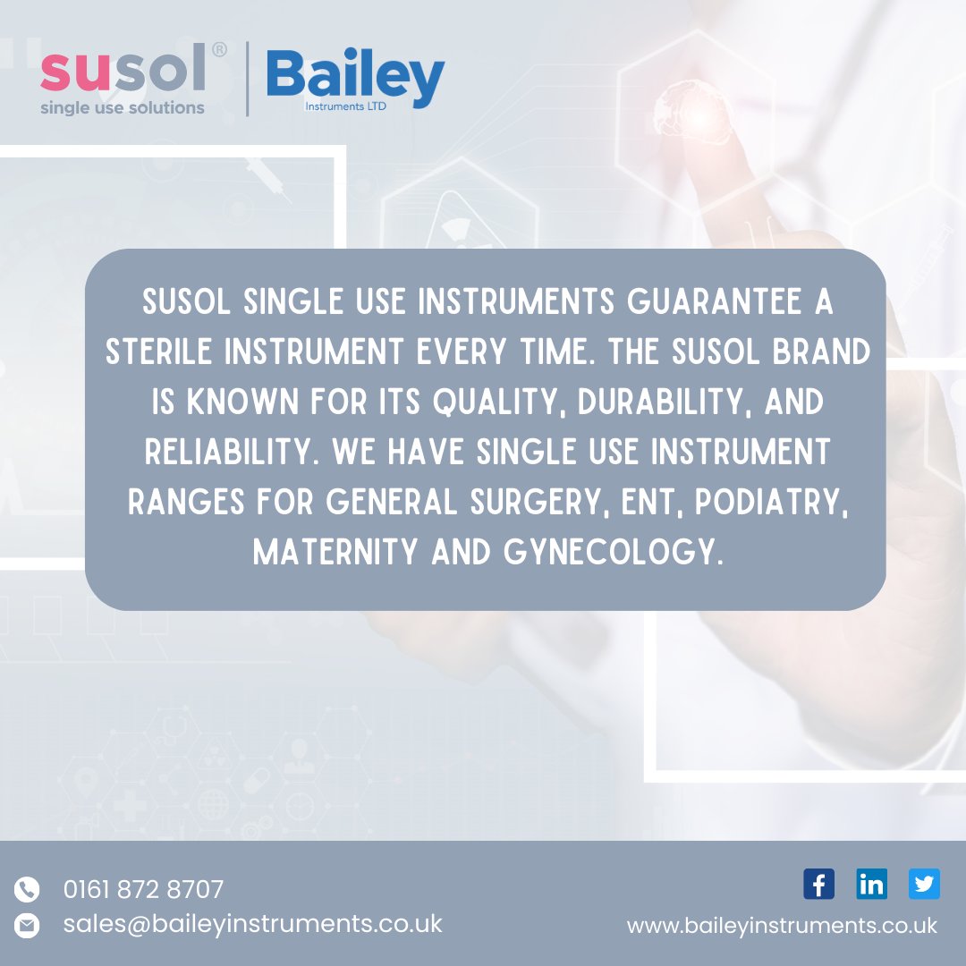 Our single use SUSOL guarantee!

baileyinstruments.co.uk/product/susol
#singleuse #singleuseinstruments #podiatry