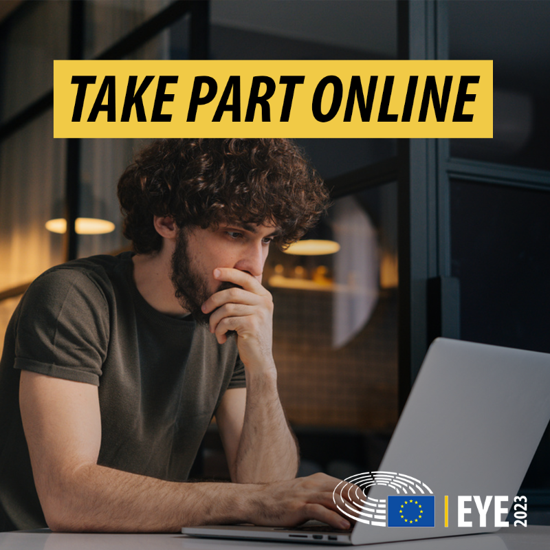 Europarl_EN's tweet photo. Did you know you can participate online in Parliament's youth event #EYE2023?

Join online from 9-10 June to watch the activities taking place in the European Parliament. 💡 

Share your ideas, connect with the community, and ask your questions to speakers ↓