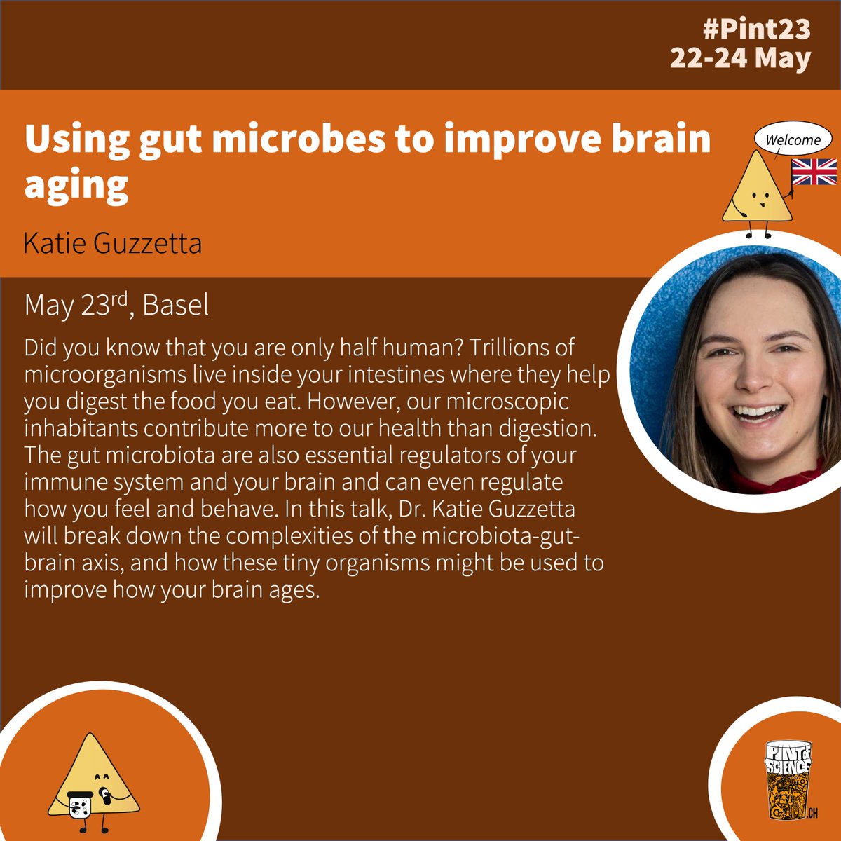 Come by Flanagan's Pub tonight in Basel to hear some excellent talks at #PintOfScience about the #microbes around us, and hear me speak about the #GutMicrobiome and brain aging! 🦠🧠

Tickets are free (click the 🔗)
<a href="/pintofscienceCH/">Pint of Science CH</a> <a href="/ETH_BSSE/">D-BSSE, ETH Zurich</a> 

pintofscience.ch/event/microbes…