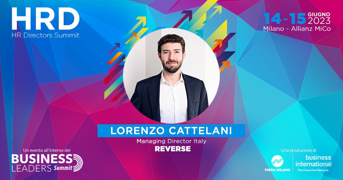 RT @BIweb: Qual è il nuovo paradigma del lavoro determinato dalla GEN Z? Ne parla al #HR Directors Summit (14-15.06 | Allianz MiCo - Milano Convention Centre), in #BusinessLeaders Summit, Lorenzo Cattelani, Managing Director, Reverse. 👉Iscriviti subi…