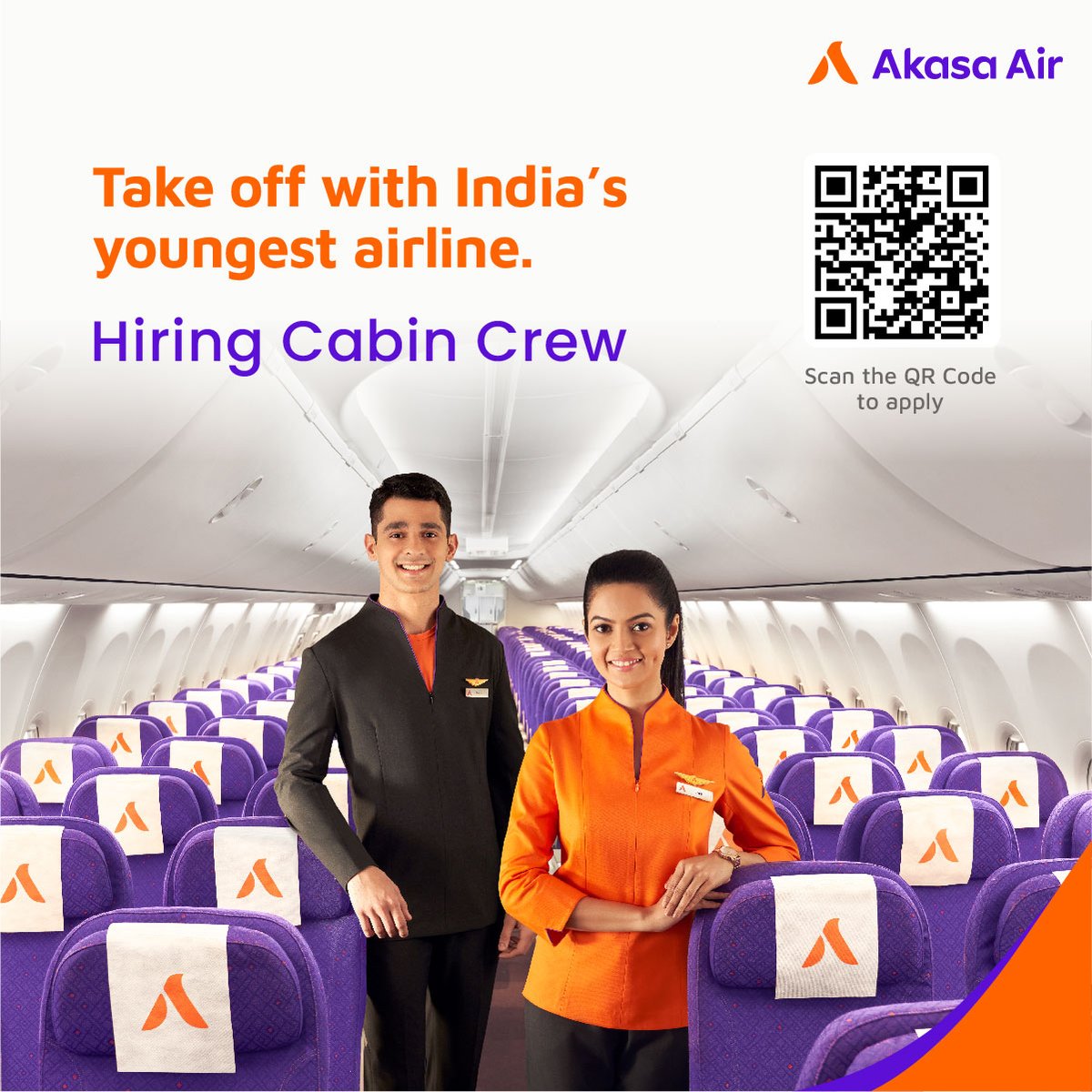 AkasaAir's tweet image. #HiringAlert Walk-in interview for Cabin Crew in Vadodara on 02nd June 2023. 
Freshers and Experienced crew welcome.

Registration: 09:00am - 11:00am
Address: Seventh Sky Academy, 202 Olive Complex, Hari Bhakti extension, Above Wok on fire, Old Padra Road, Vadodara- 390007. (1/3)