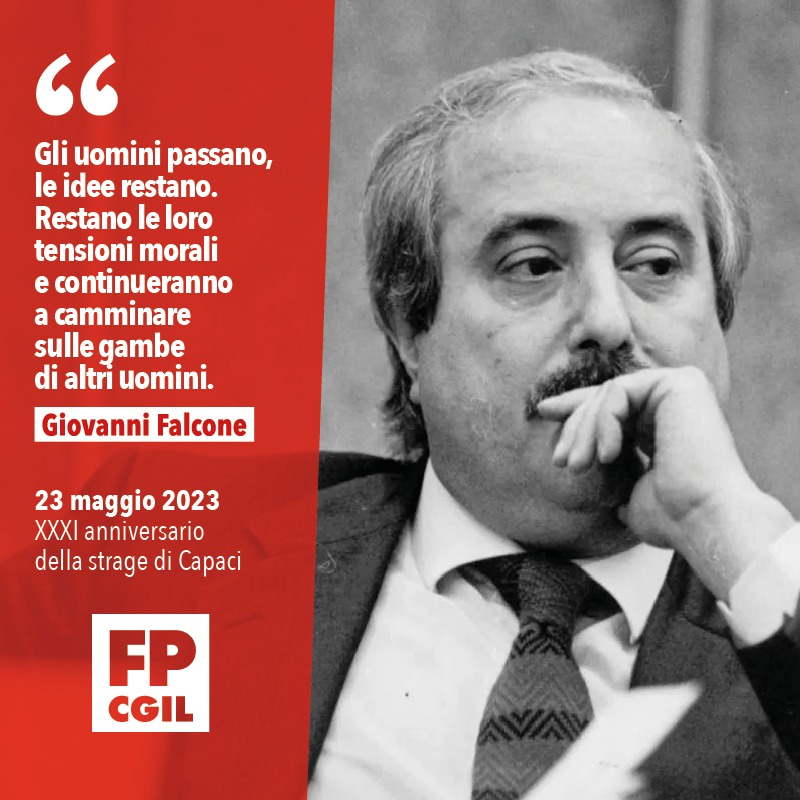 FpCgilNazionale's tweet image. 🟥 Il #23maggio del 1992 il magistrato Giovanni Falcone, sua moglie e la sua scorta furono assassinati, per mano della mafia, in quella che sarà definita la Strage di Capaci.