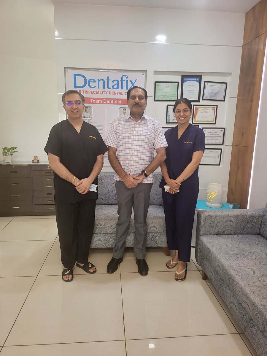 Thank you Mr. Dharam Pal,Advisor UT for Beleving in Team Dentafix for your Oral Health

#Chandigarh #chandigarhuniversity #dentalhealth #dentalcare #dentistnearme #dentistnearby #panchkula #Mohali #bestDentalclinic #dentalimplants #zirakpur